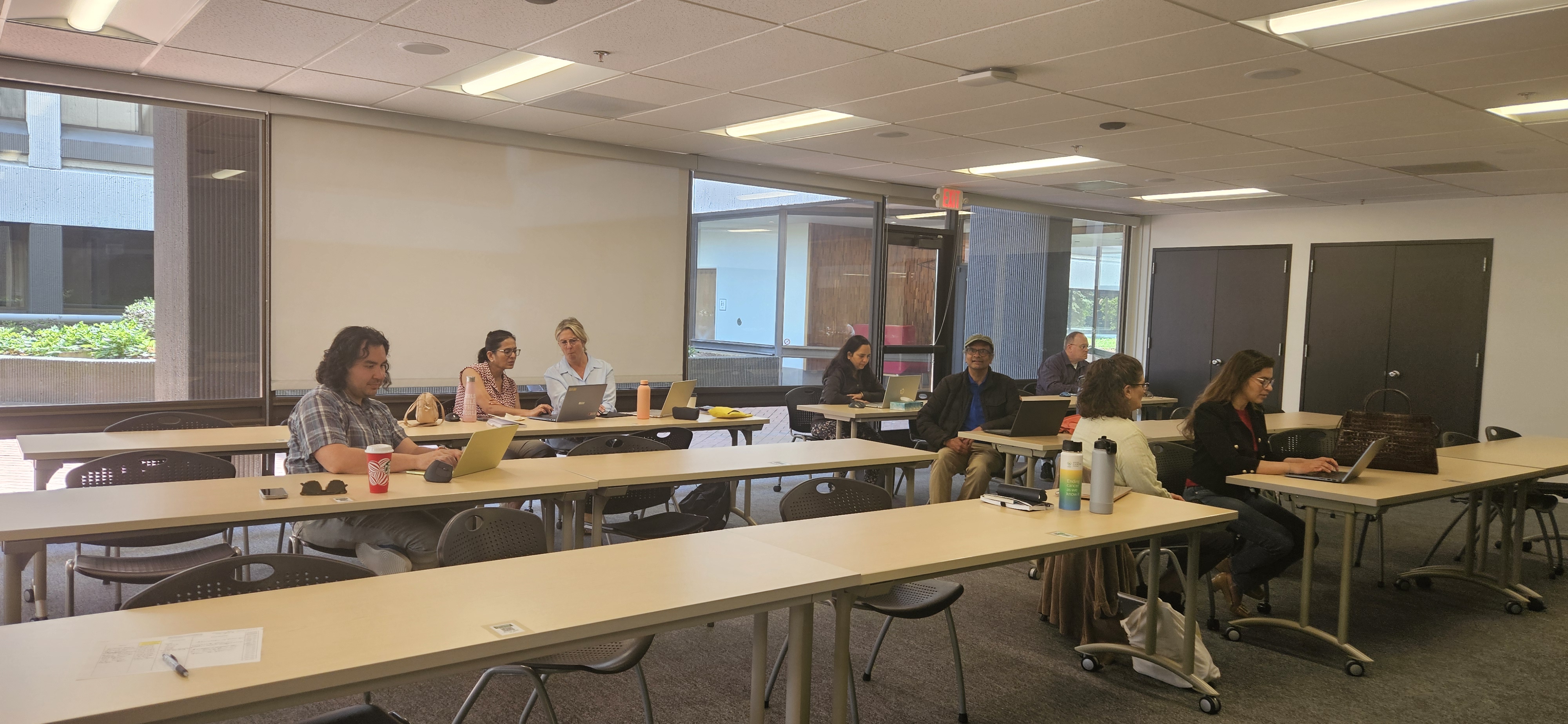 The cohort working hard and having fun.